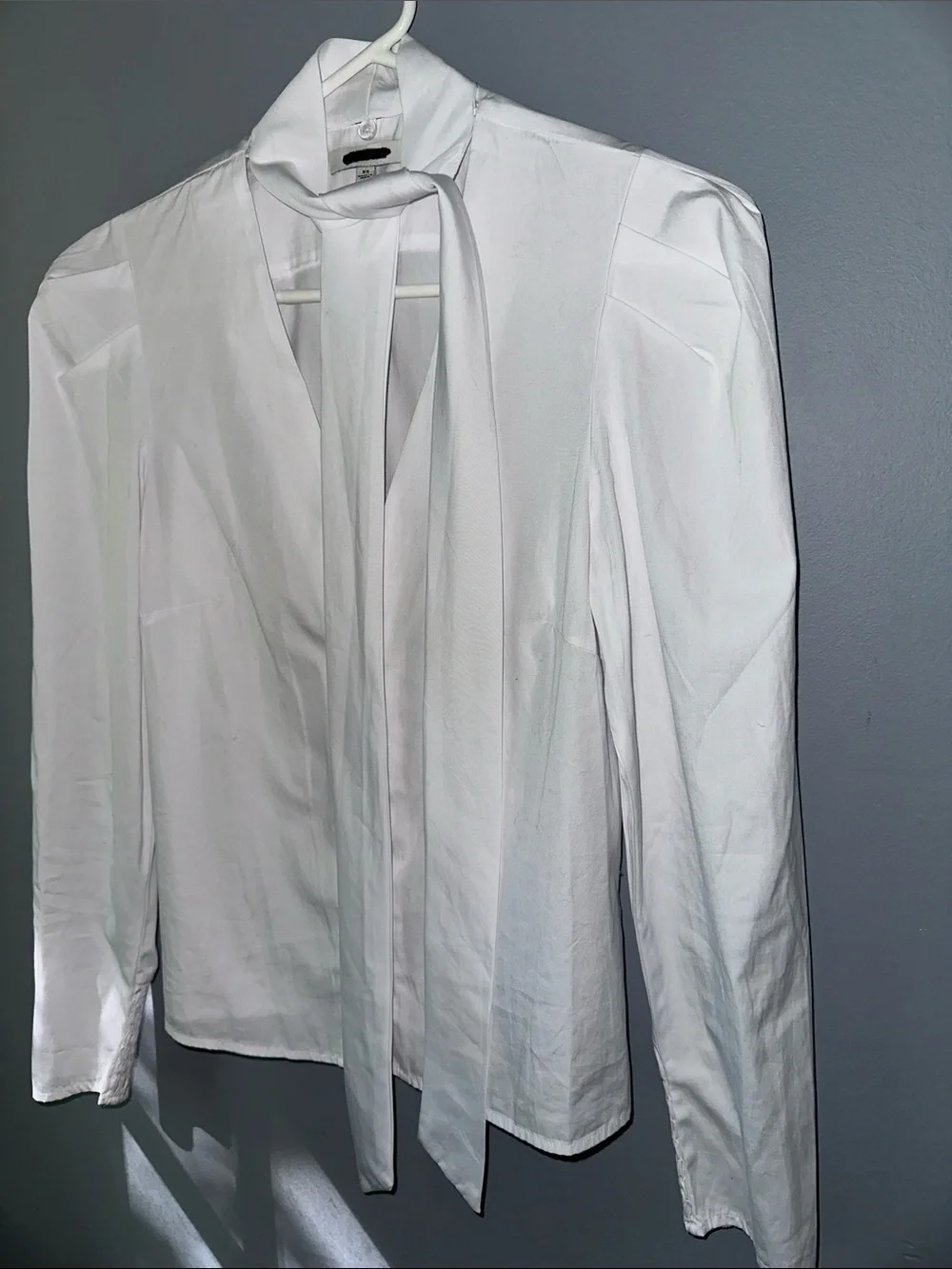 Madewell NWT tie neck button front Top white womens size XS Brand